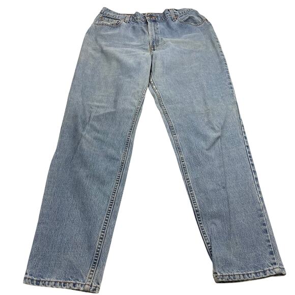 VTG 90s Levi's 551 Red Tab Jeans size 16L Lightwash Highwaist Retro - Picture 3 of 14